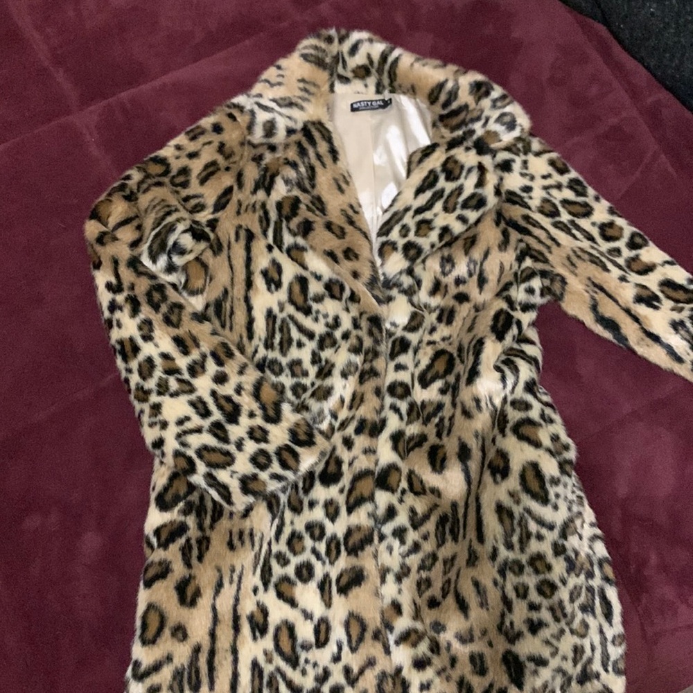 Nasty Gal leopard coat